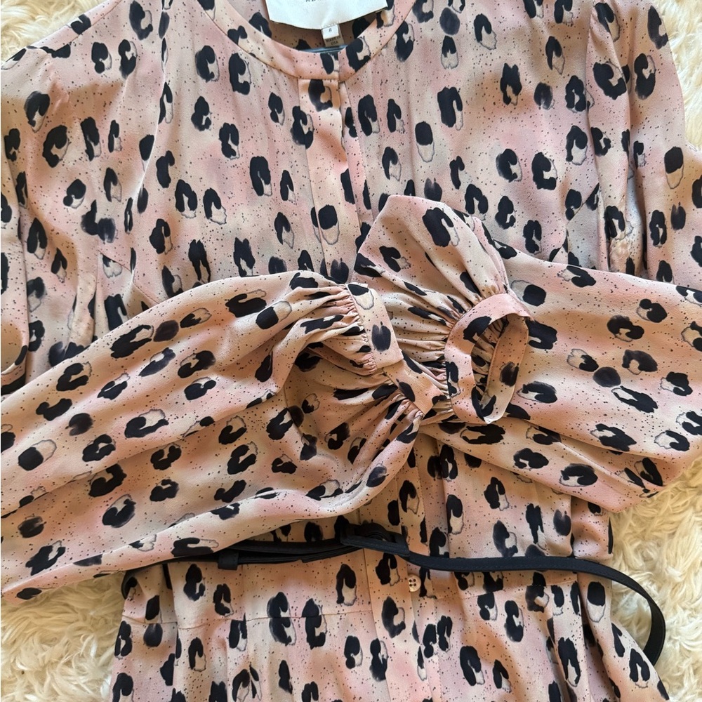 EUC Carolina Herrera Leopard Print Dress with belt - Picture 4 of 11